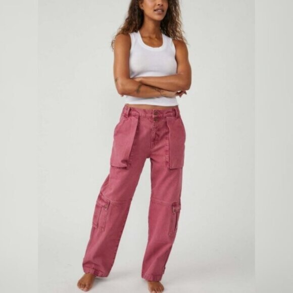 Free People Denim - **SOLD NWOT Free People Berry Marx Slouchy Cargo Jeans